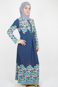Flowers blue dress