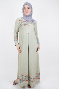 Rose-dressed muslim dress