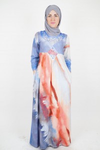 Digital Design Long Dress