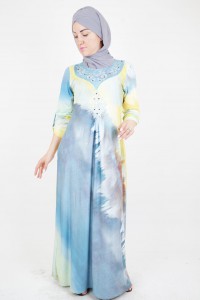 Digital Design Long Dress
