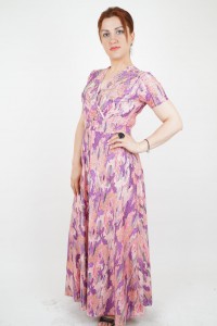 Short sleeve rose dress