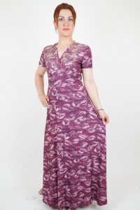 Short-sleeved beaded dress