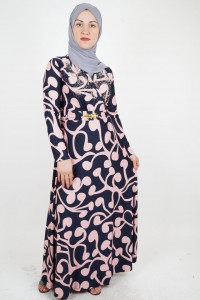 Beaded dress with belt detail