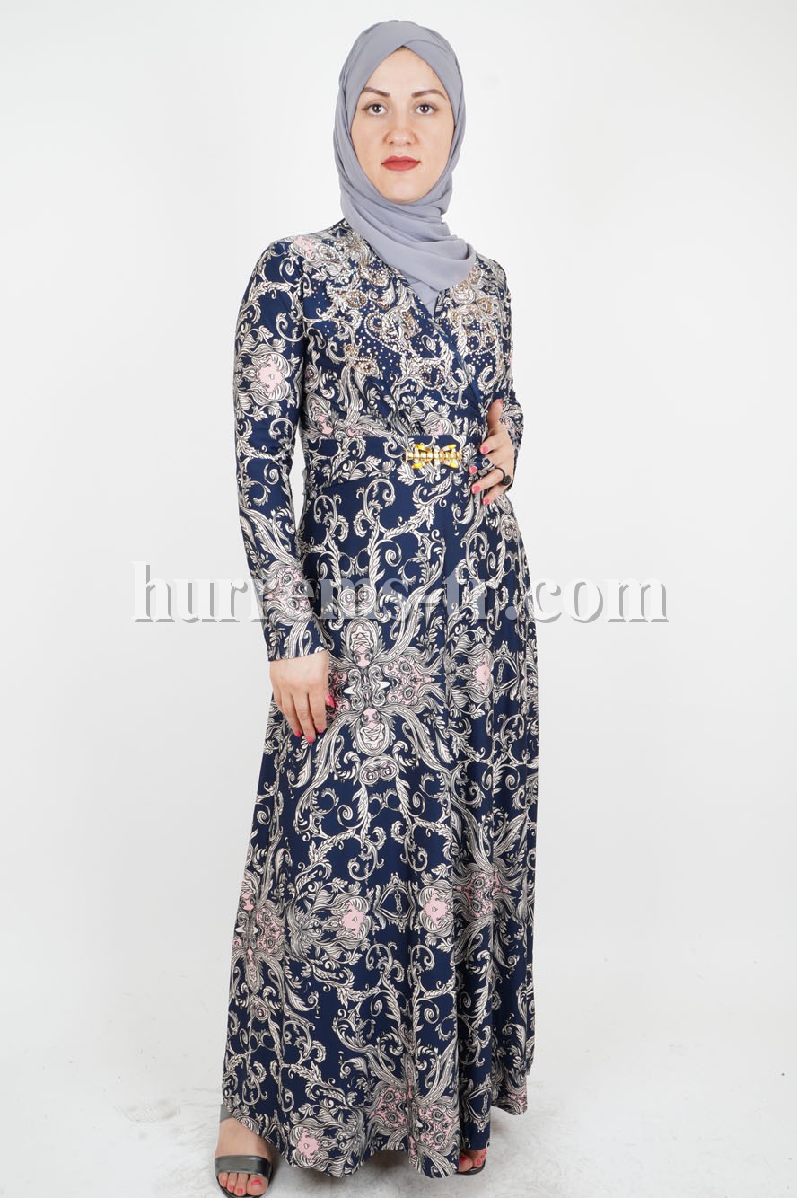 Beaded cross collar dress