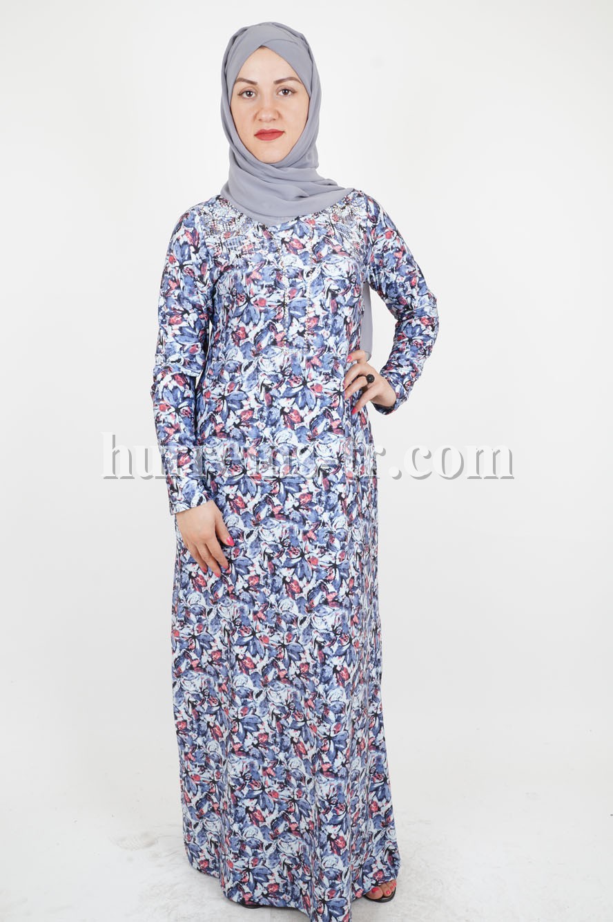 Flowered hijab dress