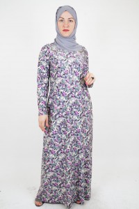 Flowered hijab dress