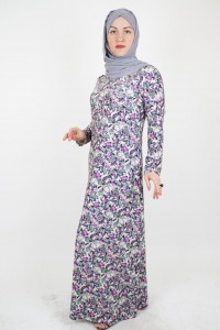 Flowered hijab dress