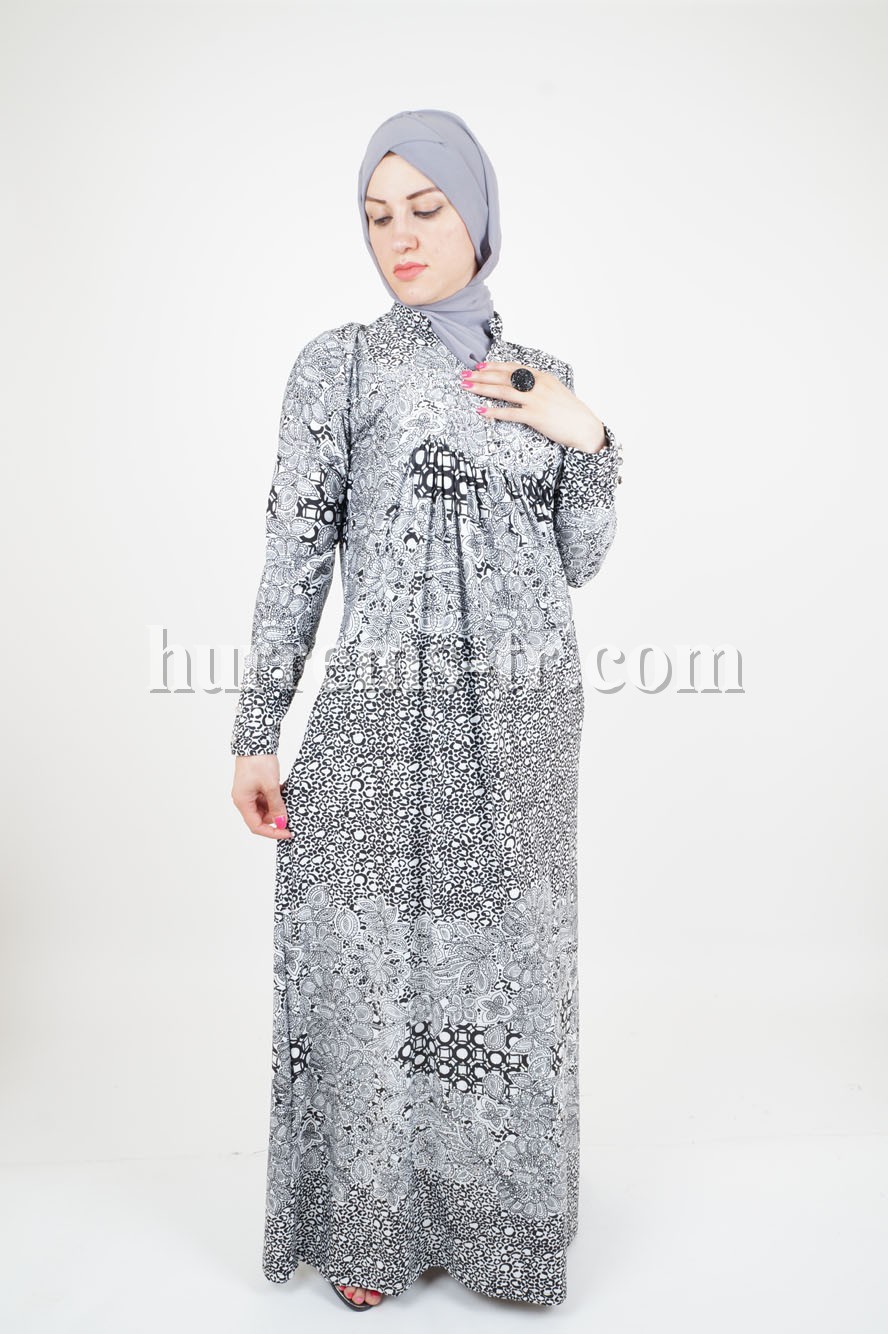 buttoned hijab dress
