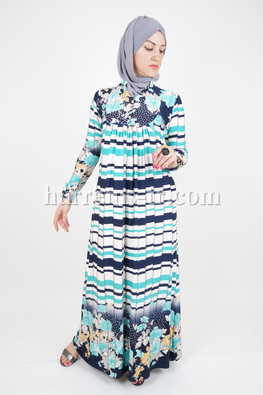 buttoned hijab dress