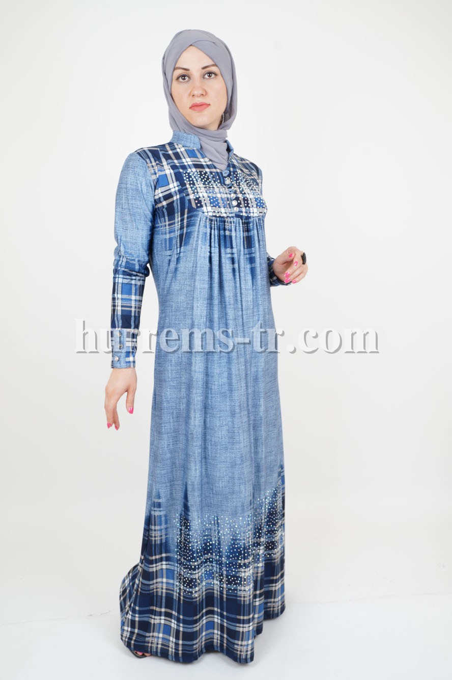 buttoned hijab dress