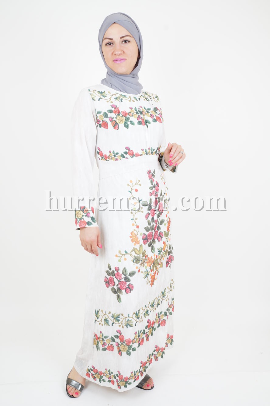 flowered hijab dress