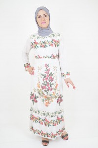 flowered hijab dress