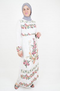 flowered hijab dress