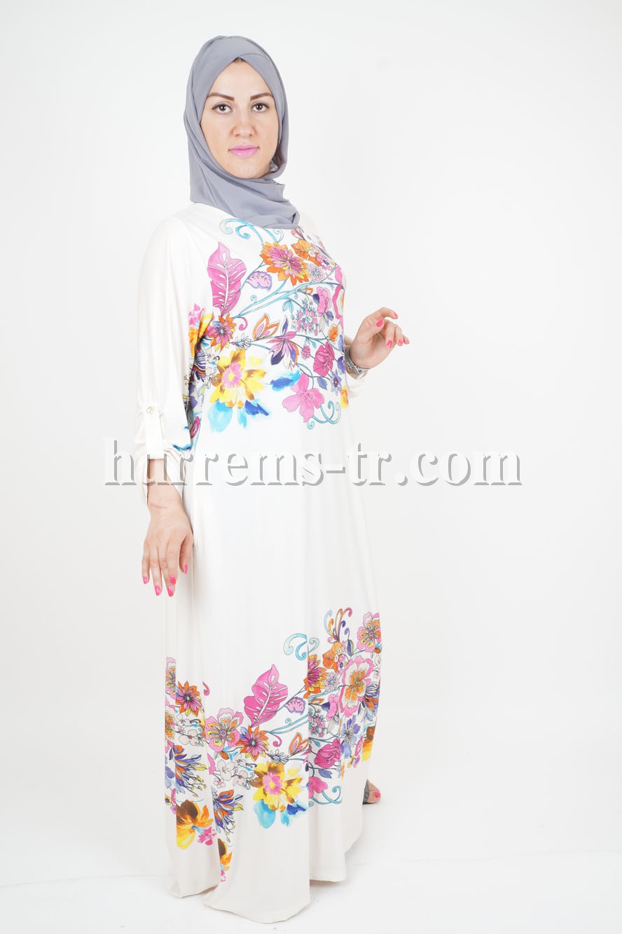 flowered hijab dress