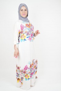 flowered hijab dress