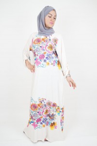 flowered hijab dress