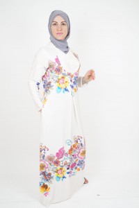 Flowered hijab dress