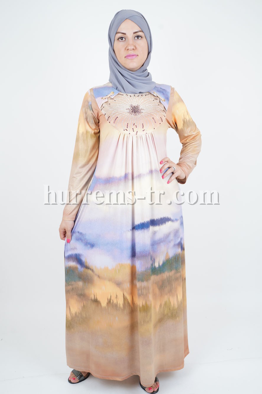 beaded digital design dress