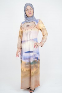 beaded digital design dress
