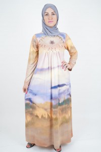 beaded digital design dress