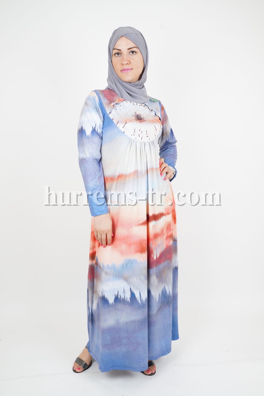 beaded digital design dress