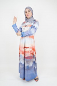 beaded digital design dress