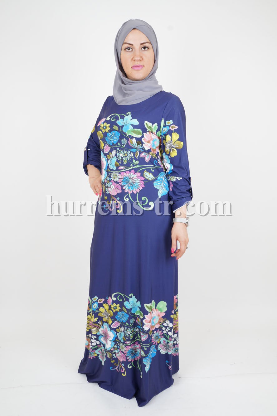 Flowered hijab dress