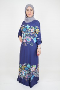 Flowered hijab dress