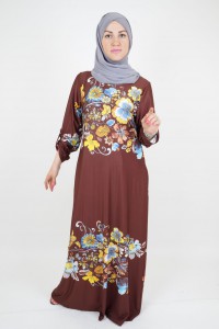Flowered hijab dress